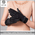 ZF5125 Mujeres al por mayor que usan los guantes de cuero guantes de cuero del ante